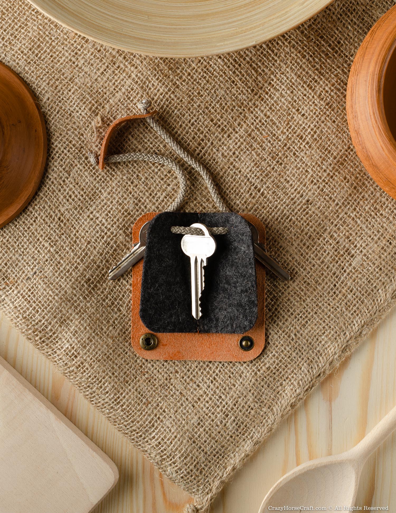 Crazy Horse Craft Key Holders portachiavi organizer Fragola Red
