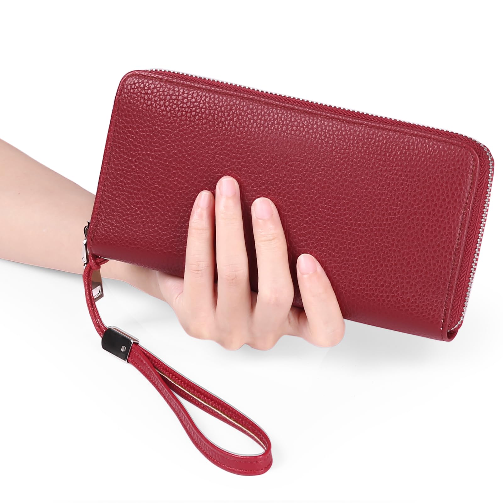 GOIACII WOMEN'S LARGE WALLET portafoglio donna A02 vino rosso RFID