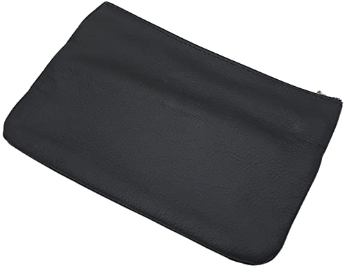 myledershop Banktaschen Borsa in pelle bovina a 3 scomparti nera
