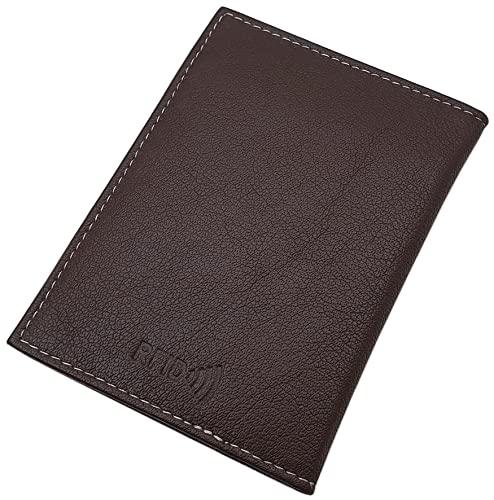 myledershop Karten- und Ausweisetuis portacarte marrone RFID pelle di bufalo