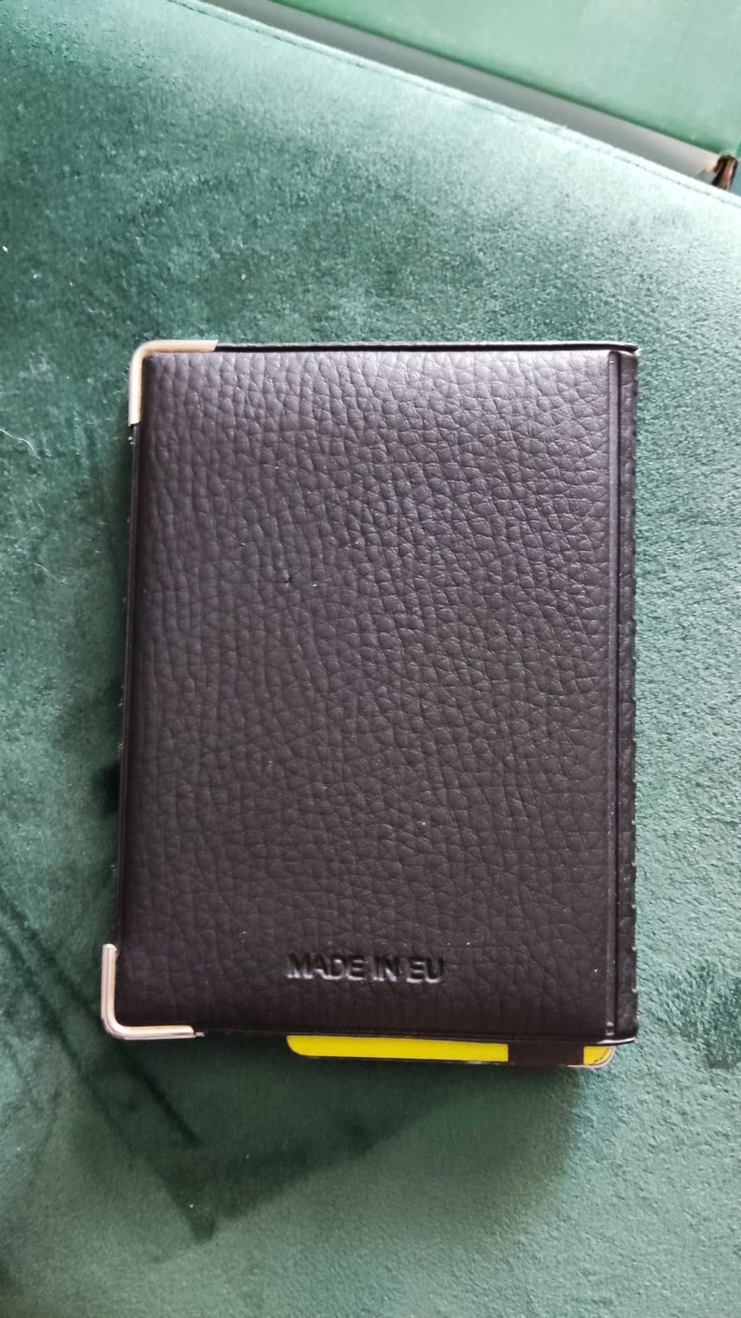 myledershop Karten- und Ausweisetuis porta documenti Design 2 Nero 4 scomparti