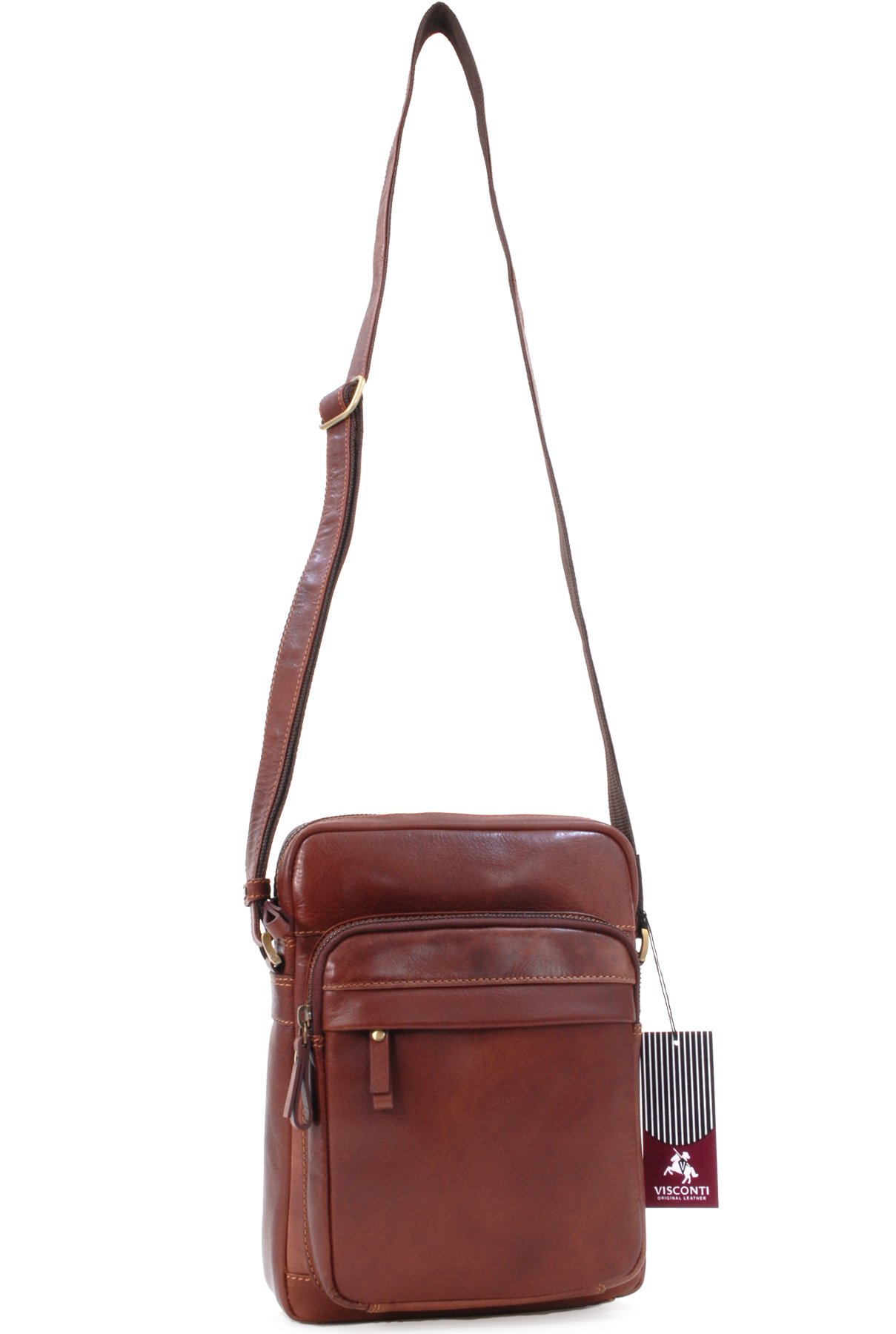 Visconti Hunters Bags VT1 Cruz borsa a tracolla midi marrone chiaro