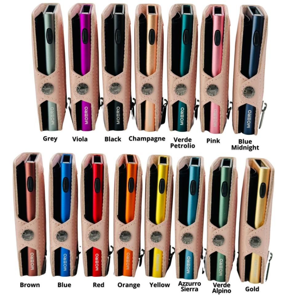 Moero Linea Classic Classic Zip Saffiano portafoglio Rosa RFID antigraffio