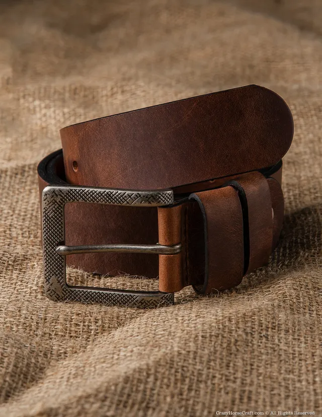 Crazy Horse Craft Belts cintura in pelle marrone classico 40 mm