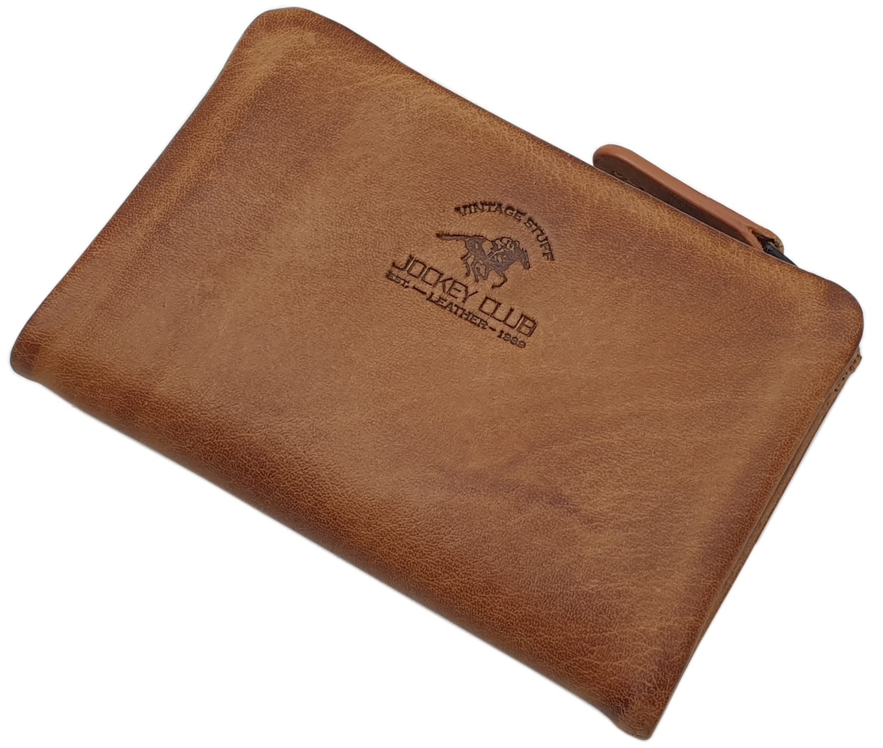 myledershop Herren Geldbörsen portafoglio uomo cognac RFID