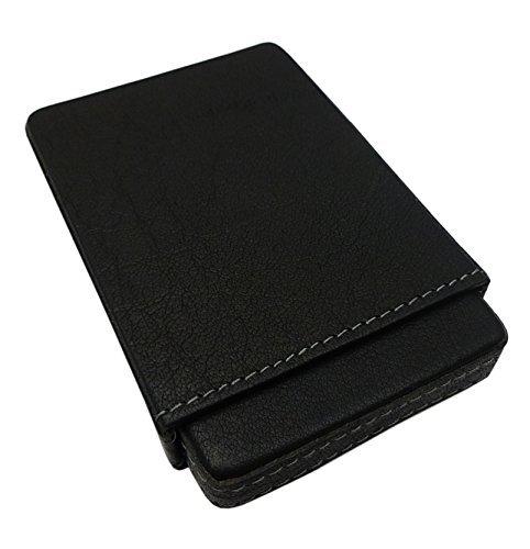 myledershop Kredit- und Visitenkartenetuis portacarte in pelle di bufalo nero