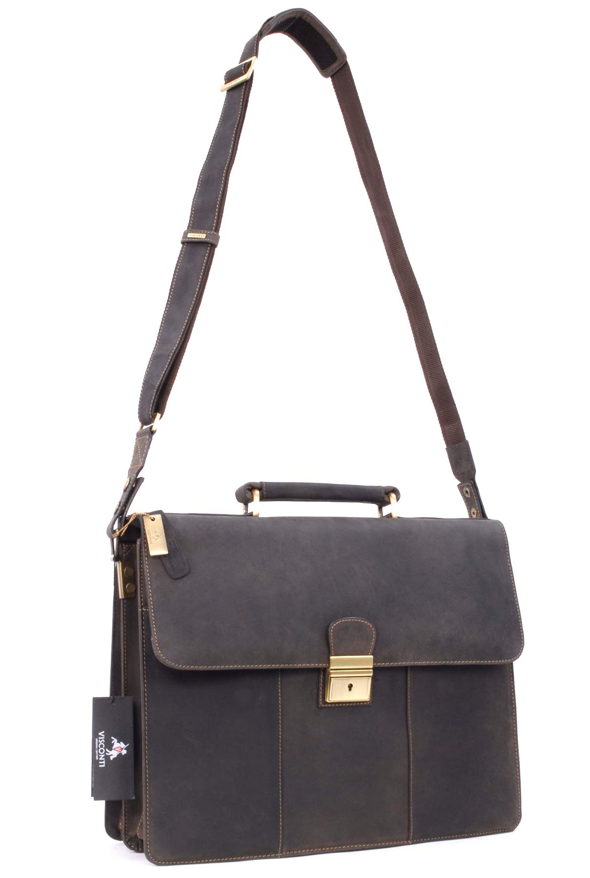 Visconti Hunters Bags 16038 Apollo borsa a tracolla in pelle marrone olio