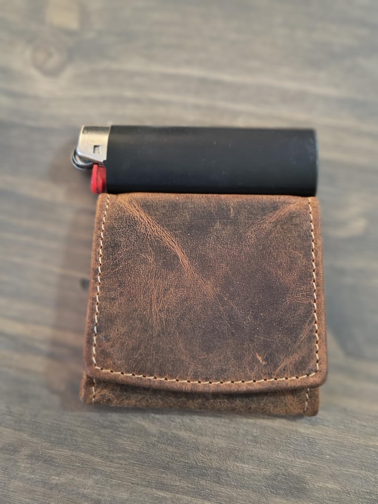 myledershop Münzbörsen portamonete viennese pelle di bufalo cognac