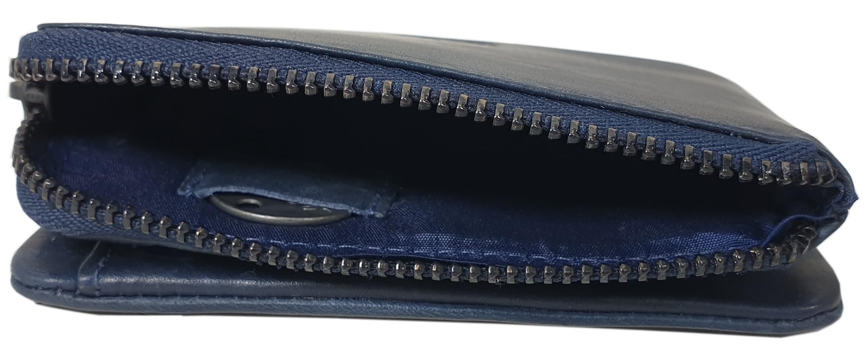 myledershop Herren Geldbörsen portafoglio uomo in pelle bovina blu RFID