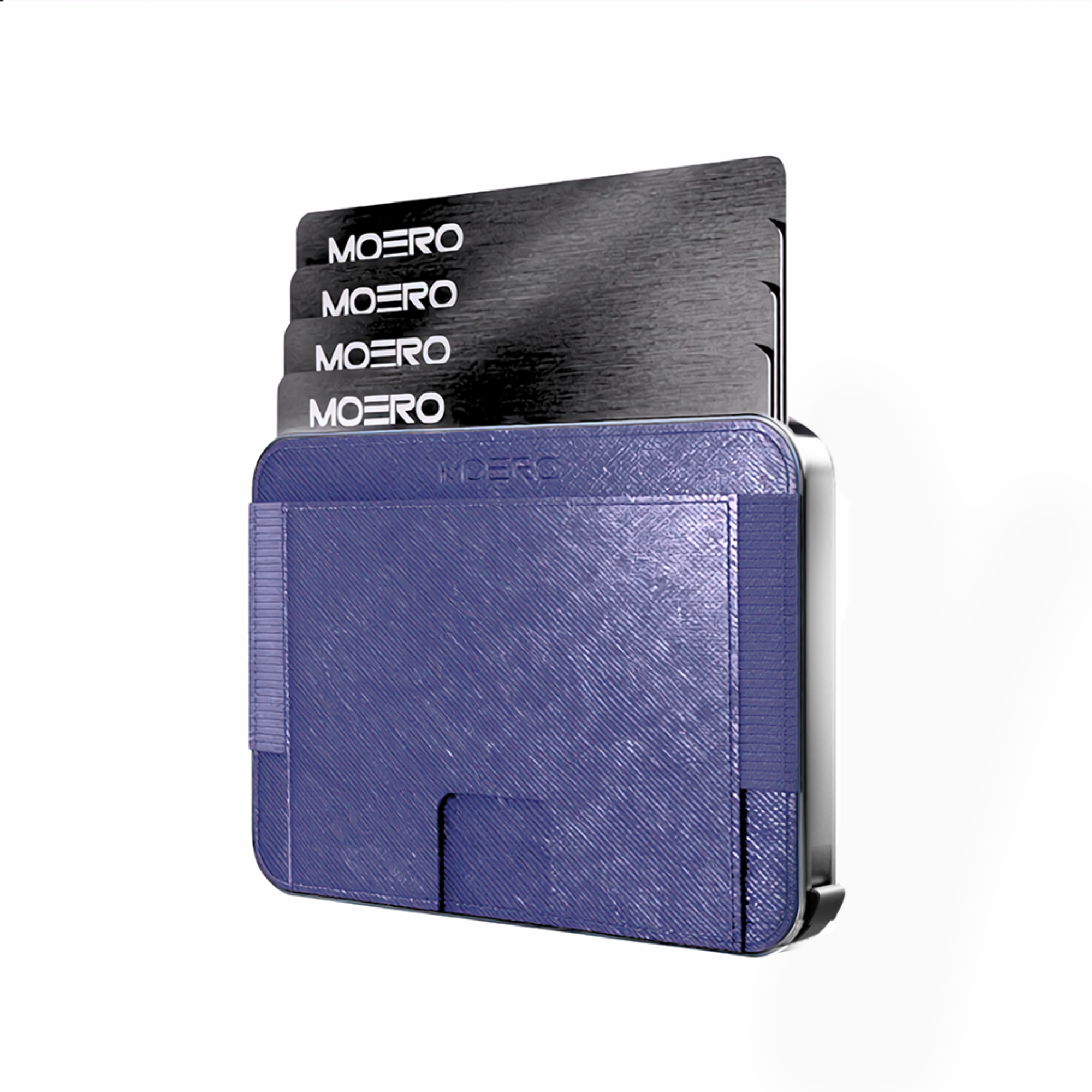 Moero Linea M2 M2 Pro Saffiano Blue Oltremare portafoglio MagSafe RFID