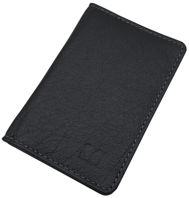 myledershop Kredit- und Visitenkartenetuis portacarte pelle di bufalo nero RFID