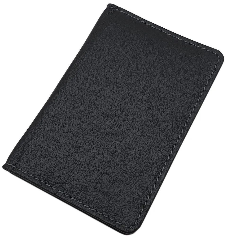 myledershop Kredit- und Visitenkartenetuis portacarte pelle di bufalo nero RFID