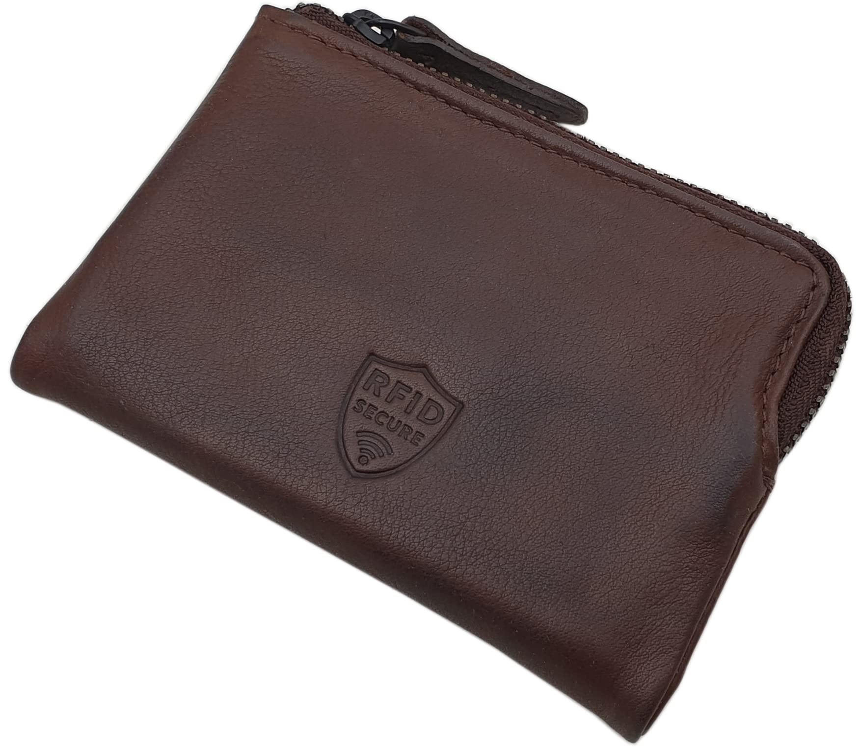 myledershop Herren Geldbörsen portafoglio marrone RFID NFC