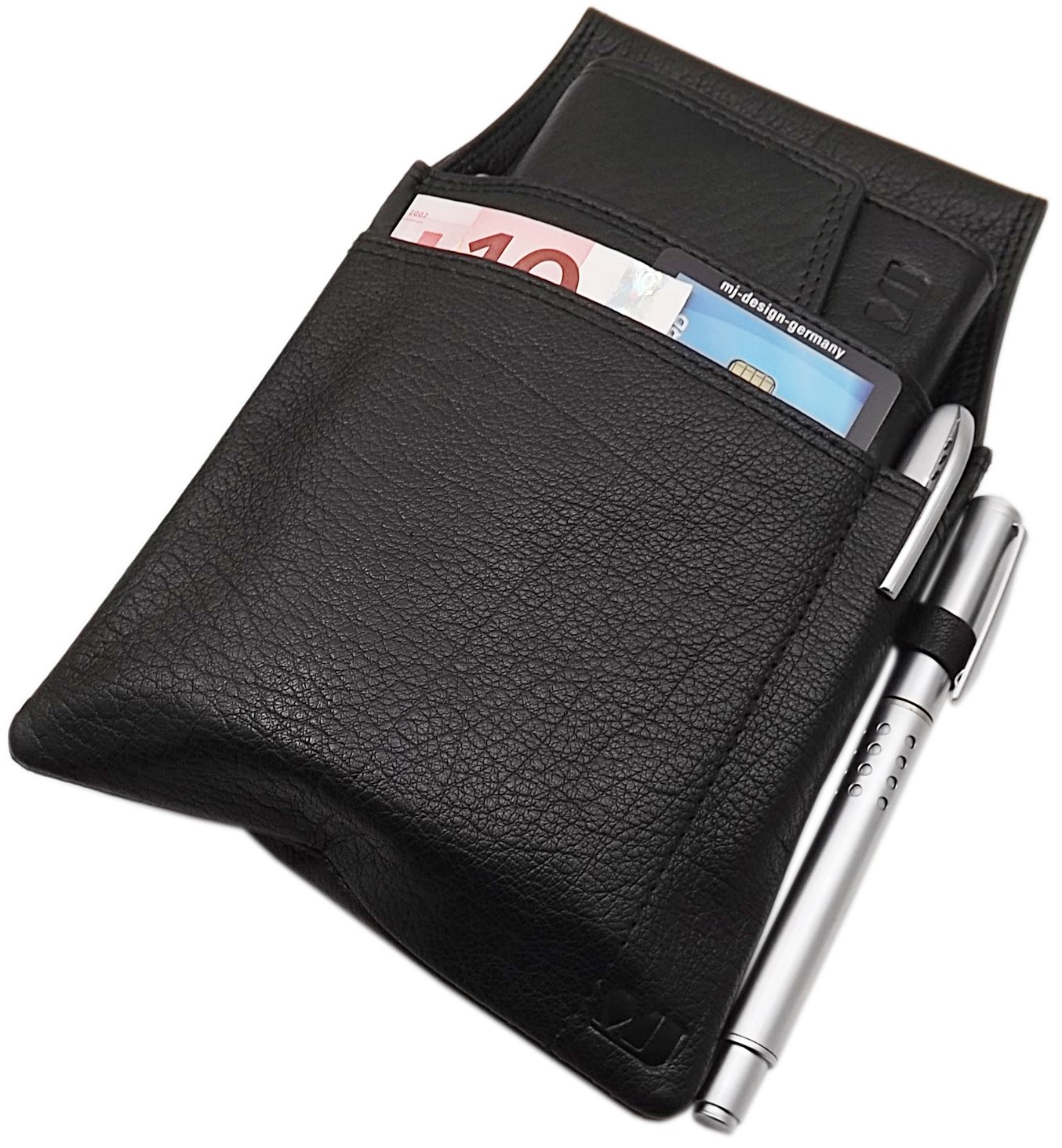 myledershop Kellnerholster set borsa da cameriere nero