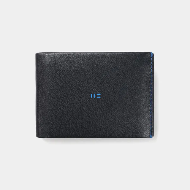 Miguel Bellido Carteras Cartera Rio en piel de vacuno con monedero portafoglio Nero/Azul