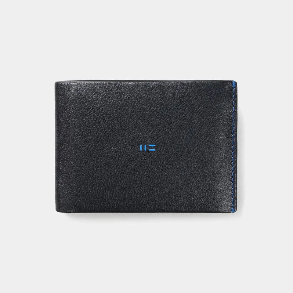 Miguel Bellido Carteras Cartera Rio en piel de vacuno con monedero portafoglio Nero/Azul