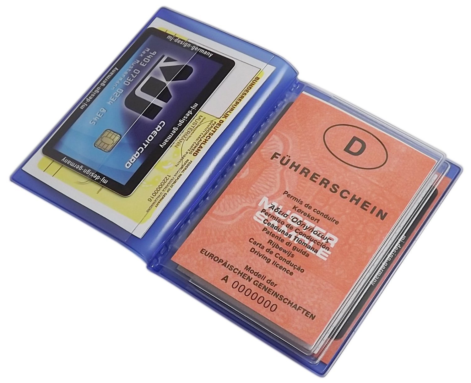 myledershop MJ-Design-Germany porta carte 10 scomparti lilla