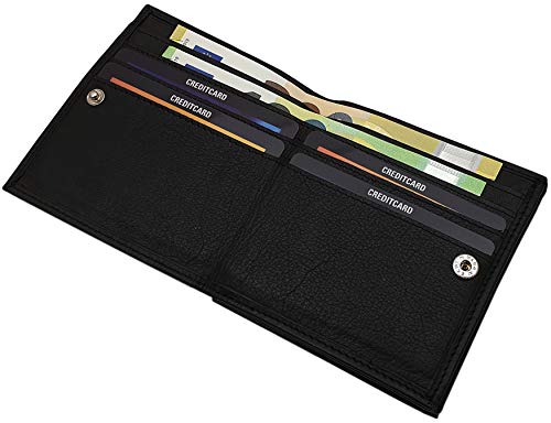 myledershop Münzbörsen Wiener Schachtel portamonete nero in nappa bovina