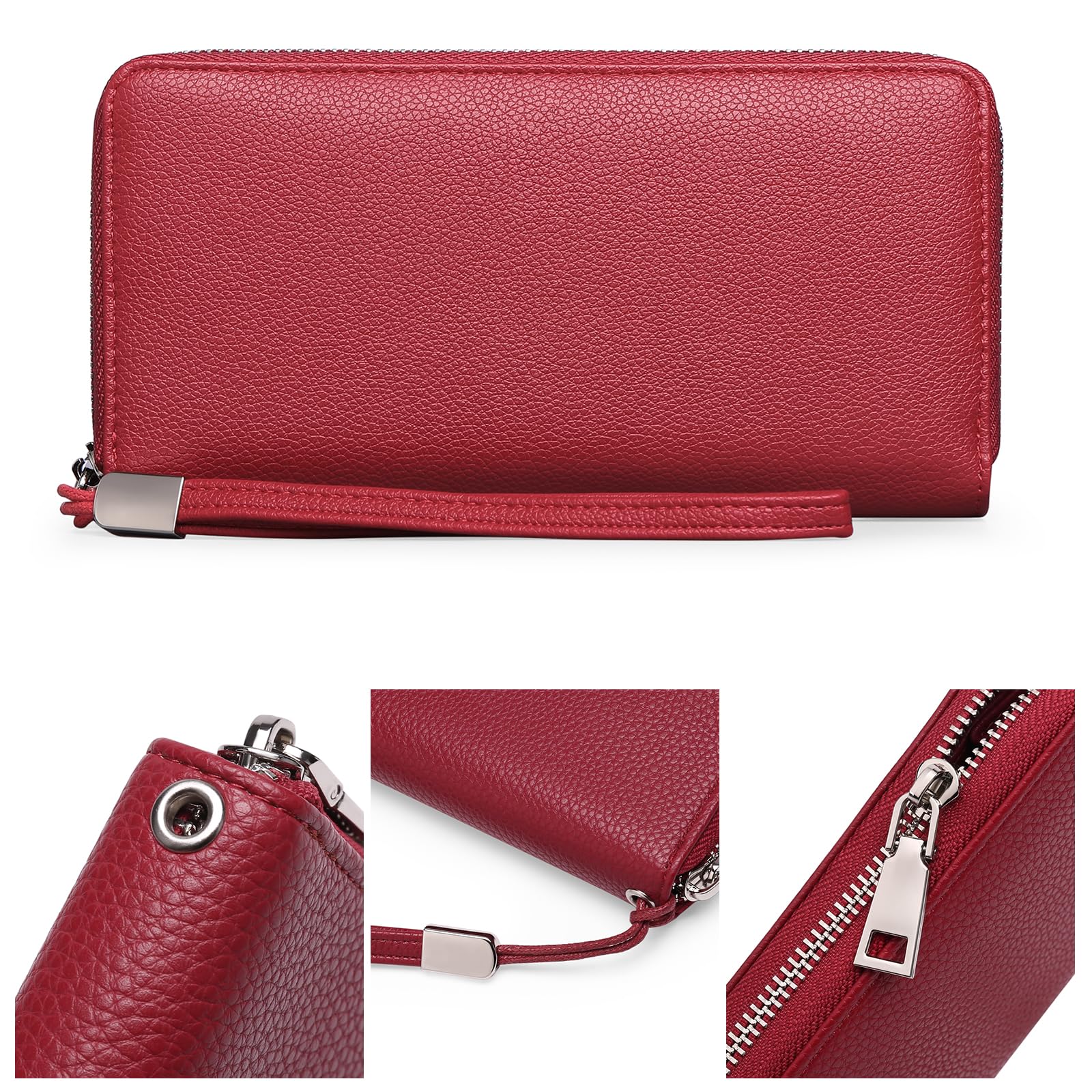 GOIACII WOMEN'S LARGE WALLET portafoglio donna A02 vino rosso RFID