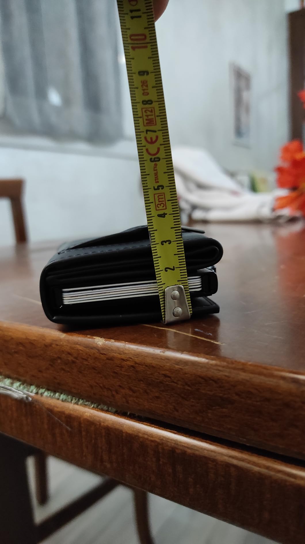 TENBST Card Holder portafoglio uomo Nero RFID con portamonete