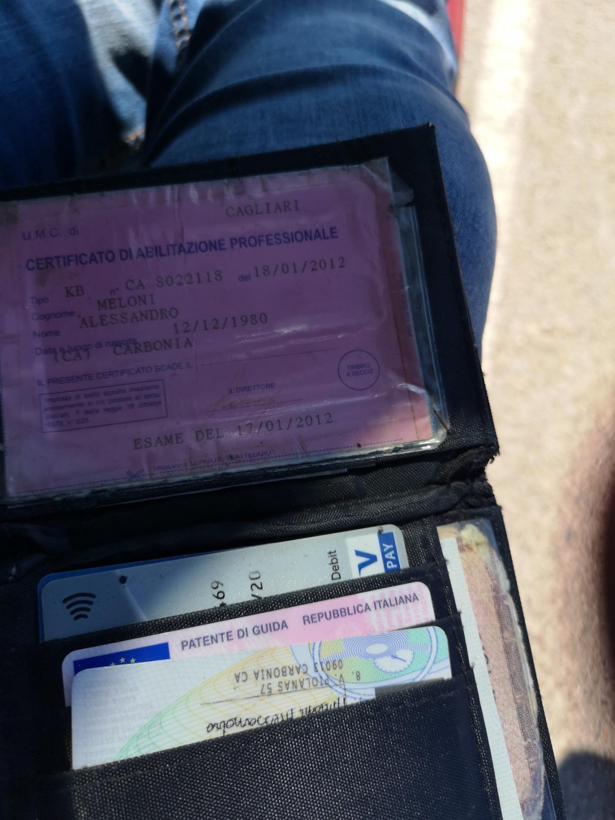 myledershop Karten- und Ausweisetuis porta documenti 6 scomparti nylon similpelle