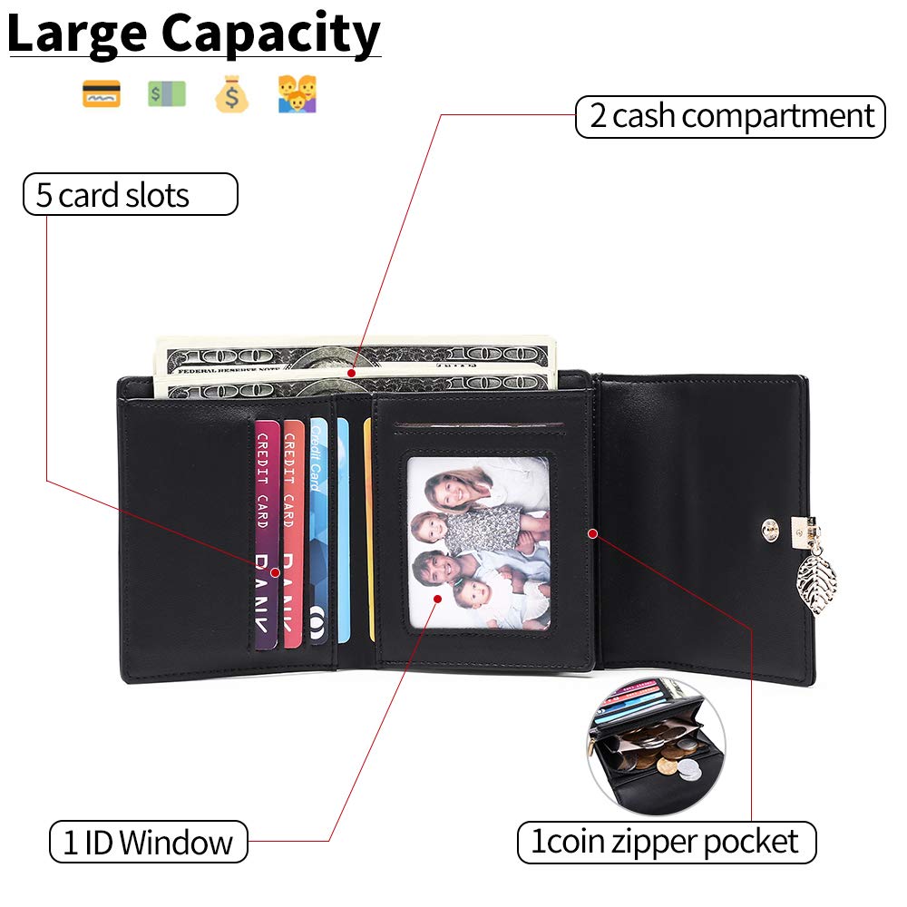 GOIACII SLIM WOMEN WALLET portafoglio donna nero RFID