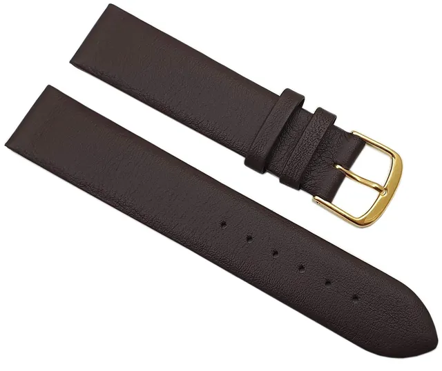 myledershop Uhrenarmbänder Cinturino 19 mm in pelle di vitello marrone