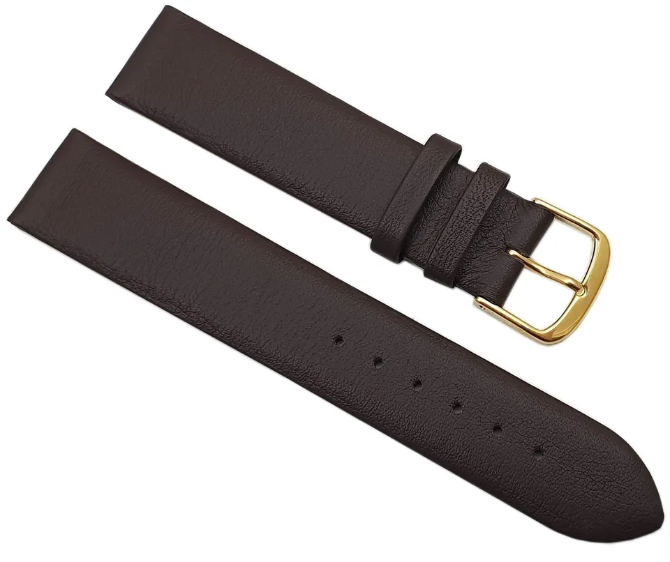 myledershop Uhrenarmbänder Cinturino 19 mm in pelle di vitello marrone