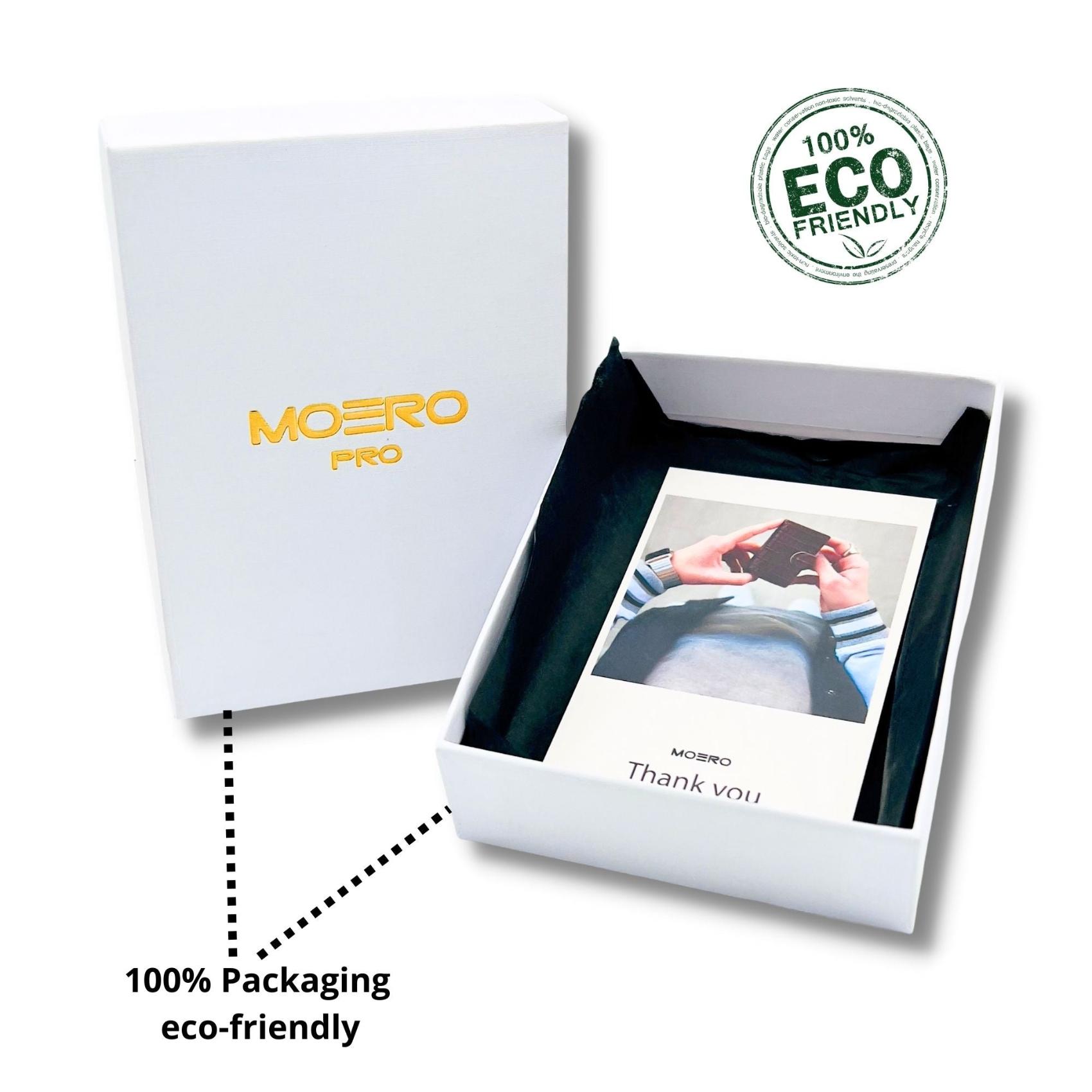 Moero Linea PRO Jeans portafoglio blu in denim RFID