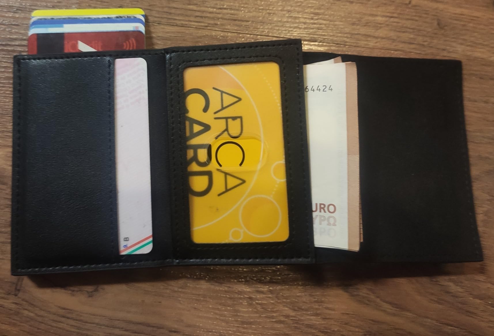 TENBST Card Holder portafoglio slim 8 carte Nero RFID