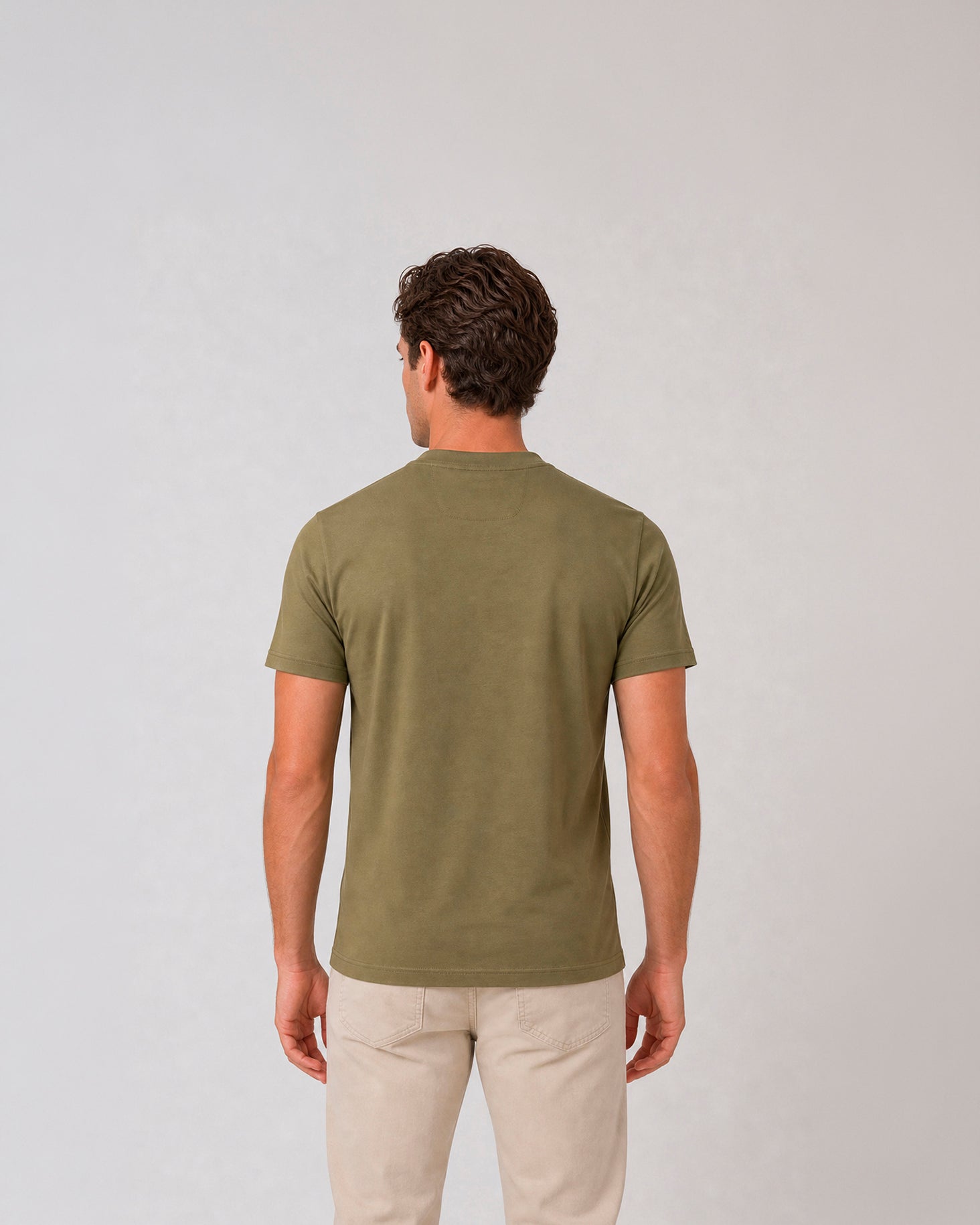 Miguel Bellido Polos y Camisetas T-shirt girocollo verde oliva cotone taglie S-XXL