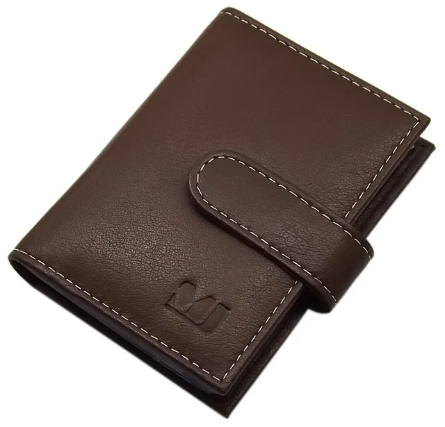 myledershop Kredit- und Visitenkartenetuis porta carte Marrone 22 scomparti pelle bufalo