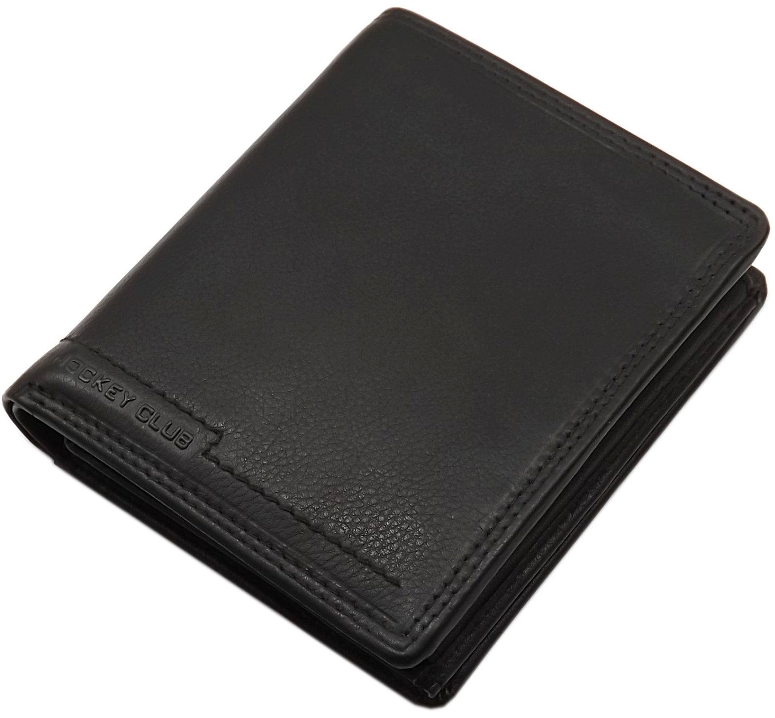 myledershop Herren Geldbörsen portafoglio verticale nero RFID