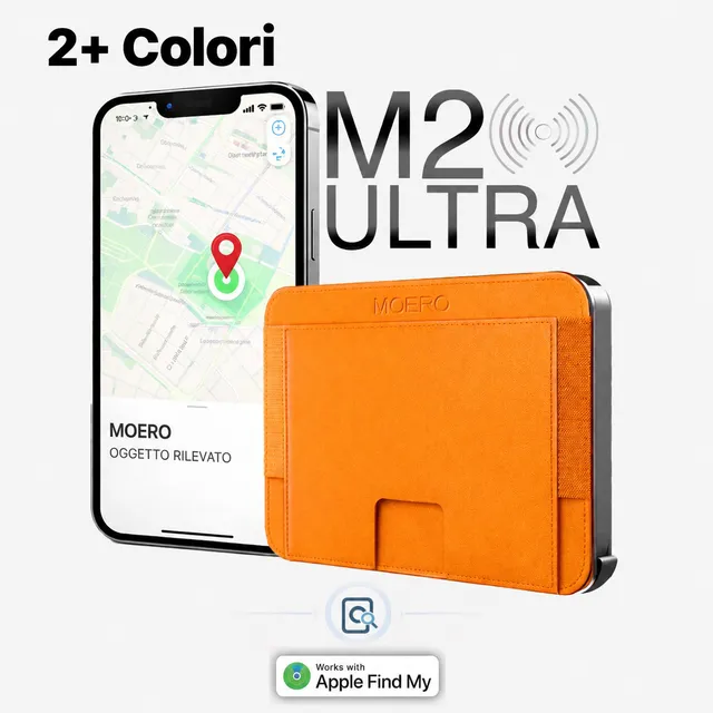Moero Linea M2 Ultra M2 Ultra 17Pro Edition portafoglio Arancione Cosmico MagSafe