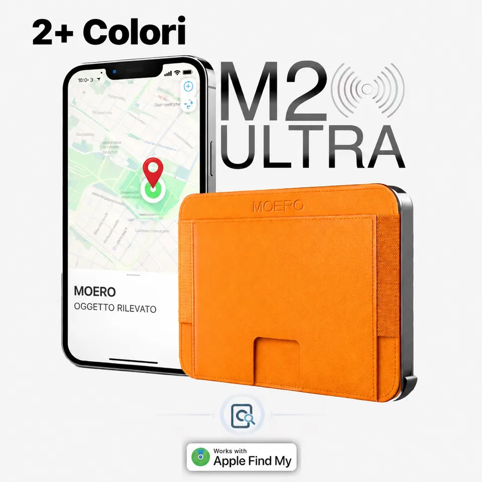 Moero Linea M2 Ultra M2 Ultra 17Pro Edition portafoglio Arancione Cosmico MagSafe