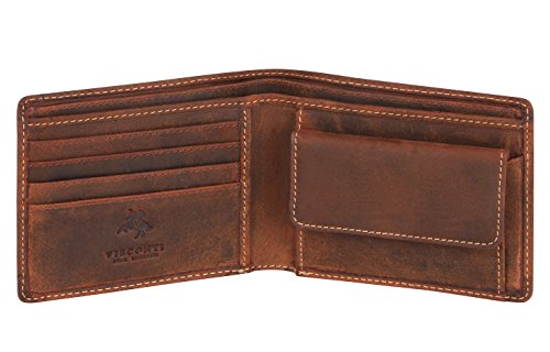 Visconti Hunters Wallets portafoglio uomo vera pelle Tap'n'Go RFID con portamonete
