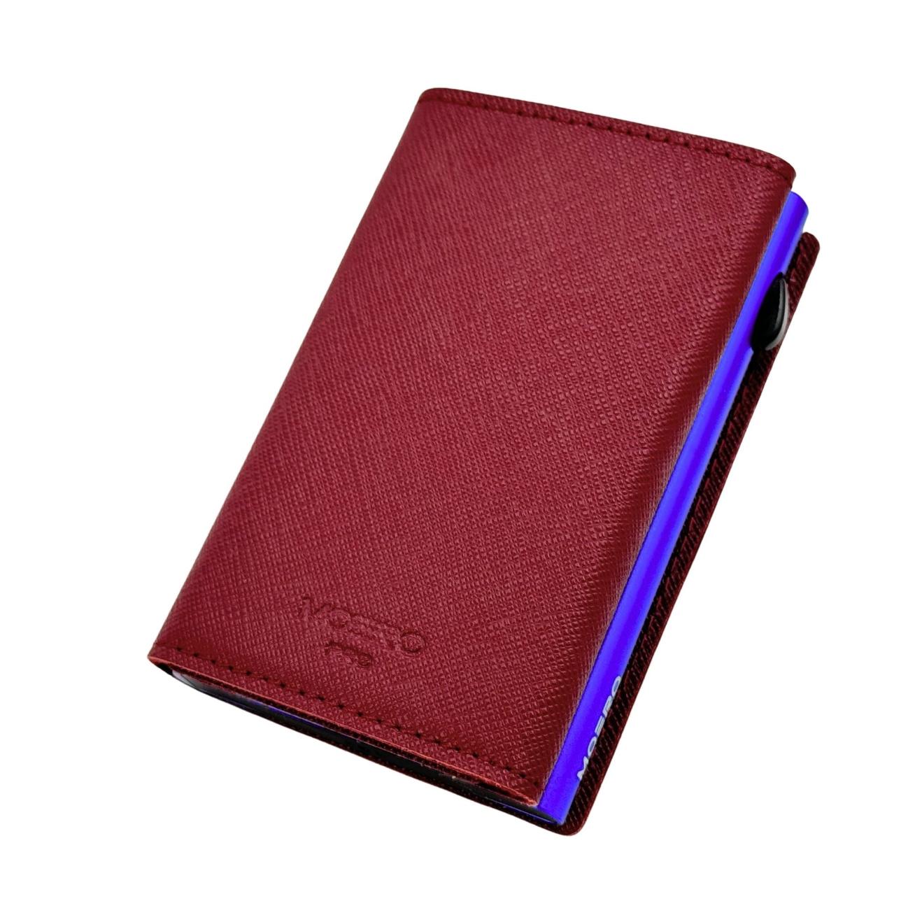Moero Linea PRO Zip Saffiano portafoglio Bordeaux RFID