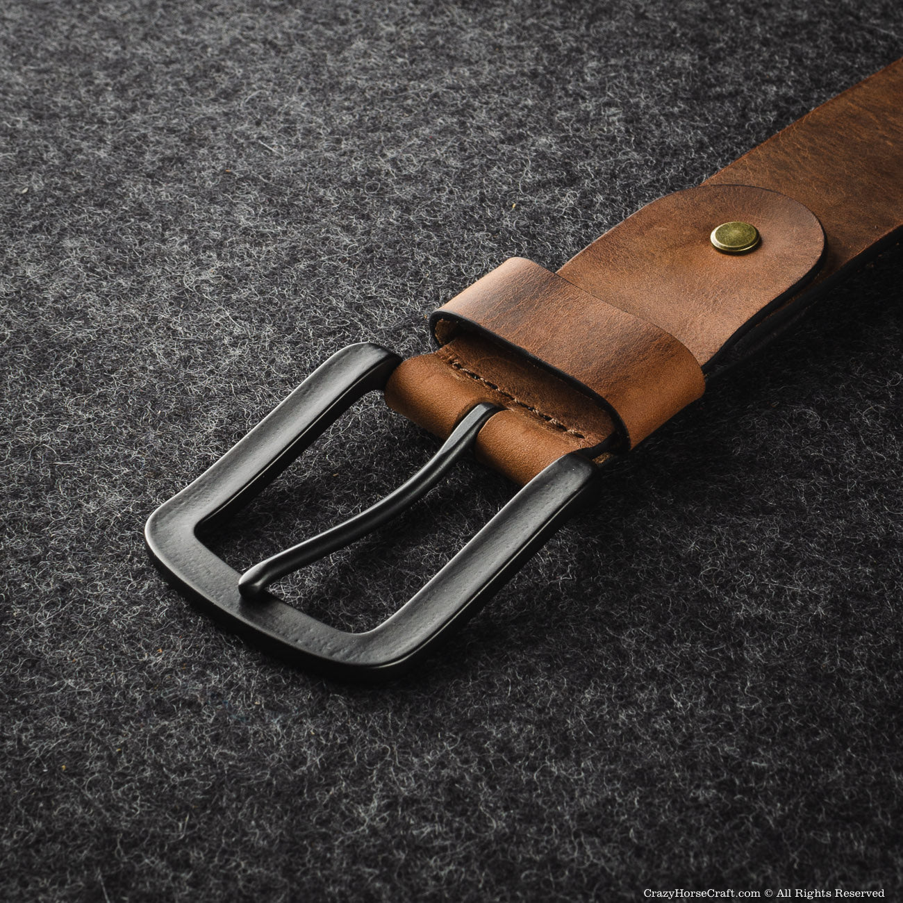 Crazy Horse Craft Belts Vegetable Tanned Leather Belt cintura marrone classica