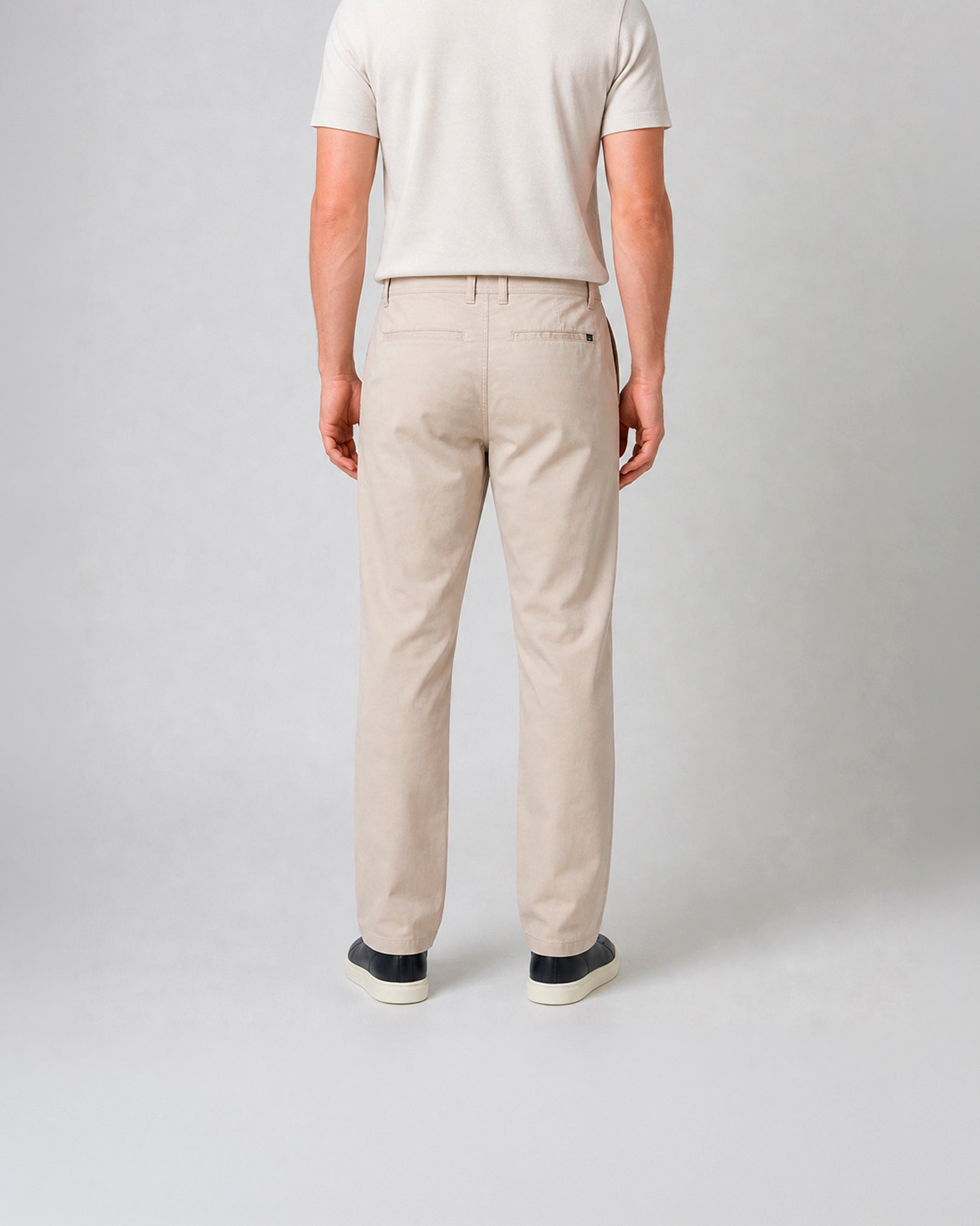 Miguel Bellido Pantalones chino pantaloni beige in cotone elasticizzato taglia 38