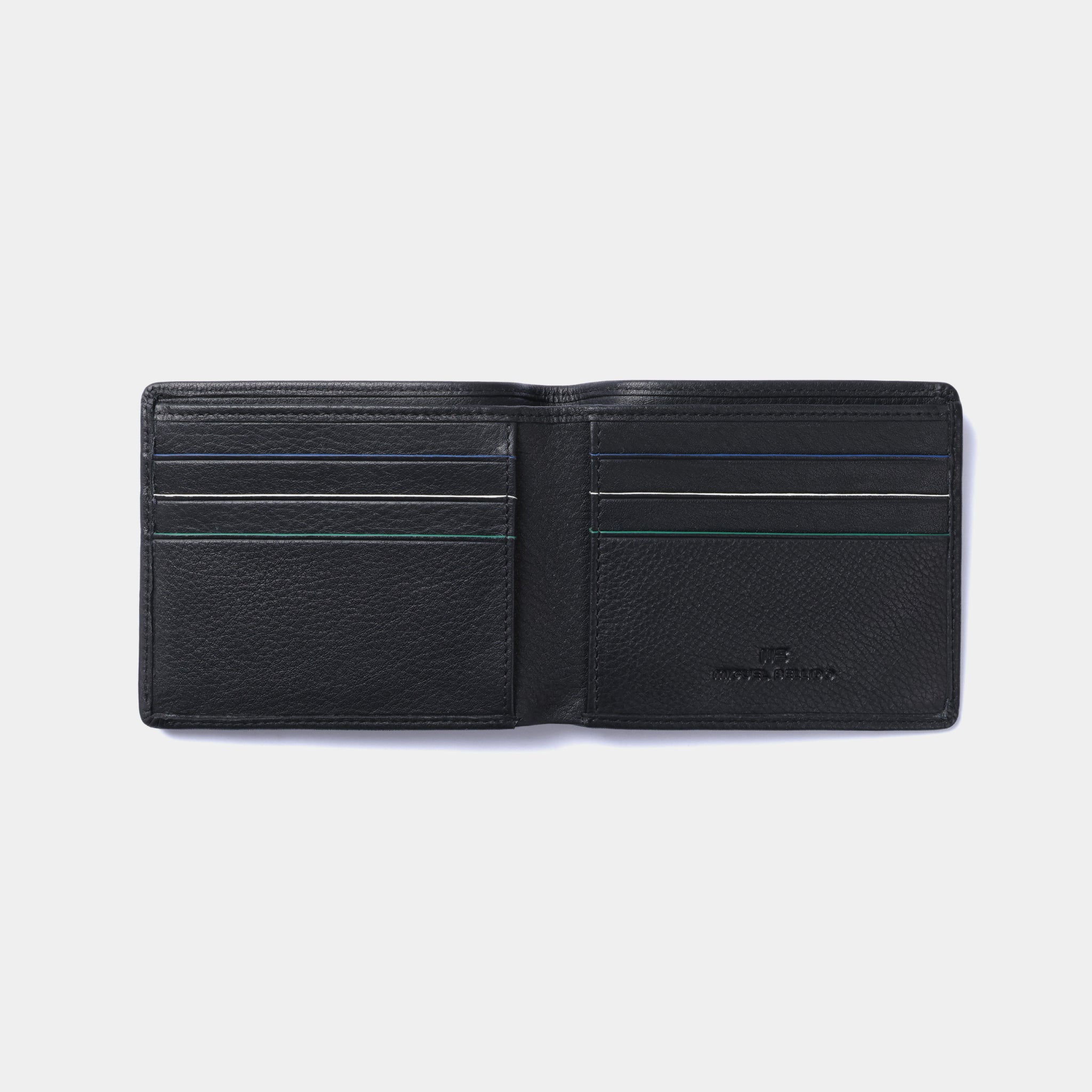 Miguel Bellido Carteras Granada cartera con tarjetero Nero/Marrone scuro RFID