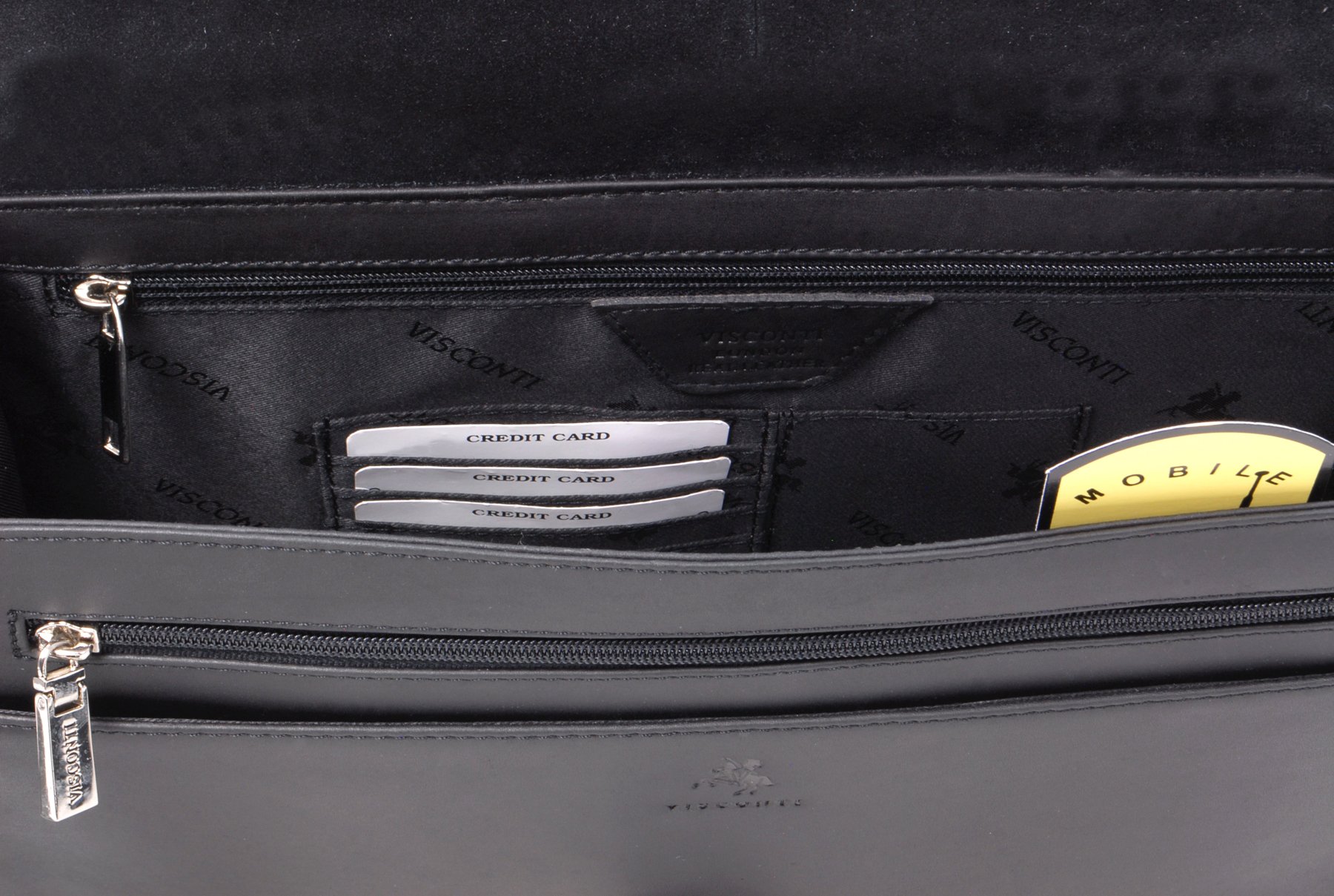 Visconti Hunters Bags 18797 borsa a tracolla nera per documenti A4