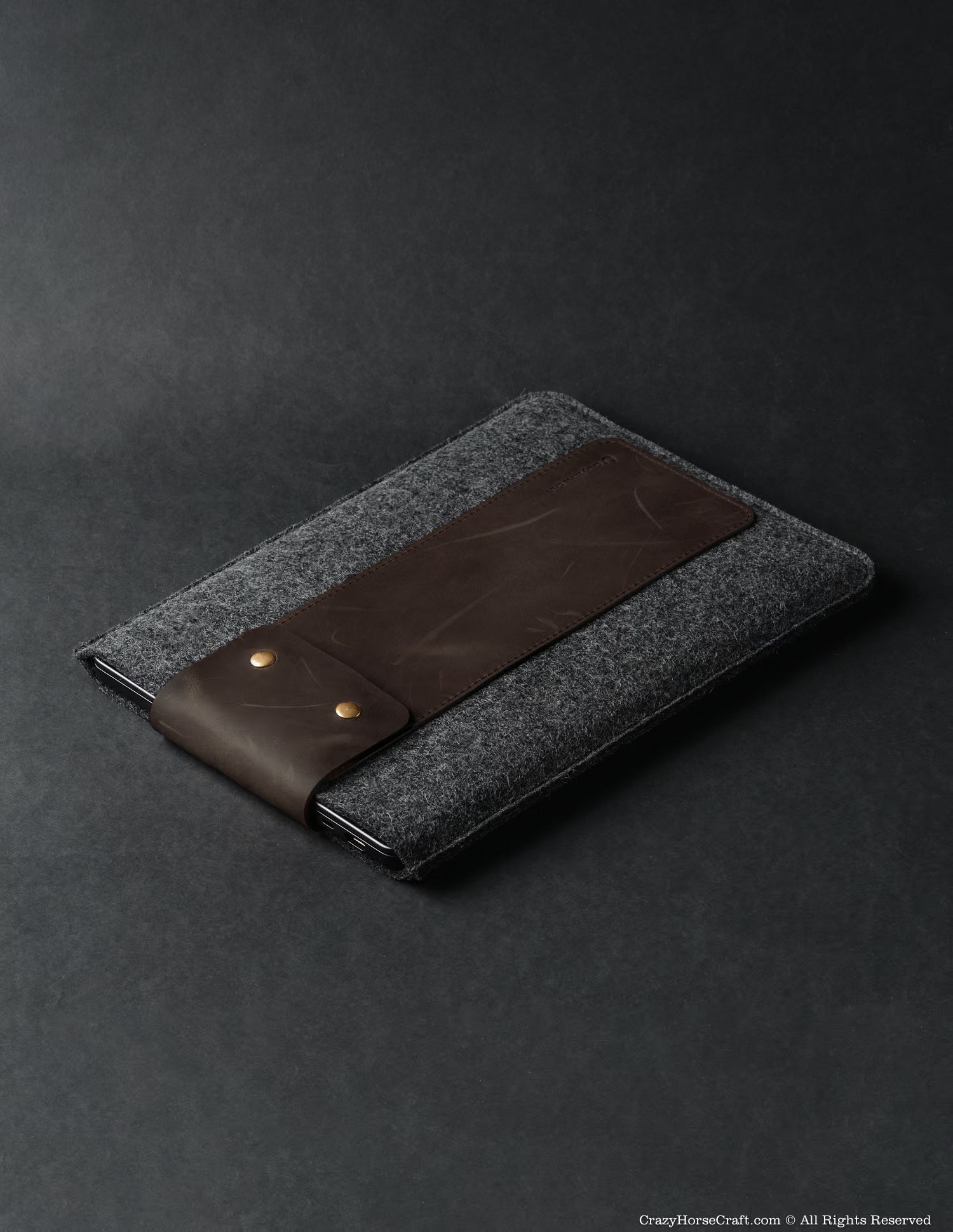 Crazy Horse Craft MacBook Cases Leather & Wool Felt sleeve MacBook Air 13,6″