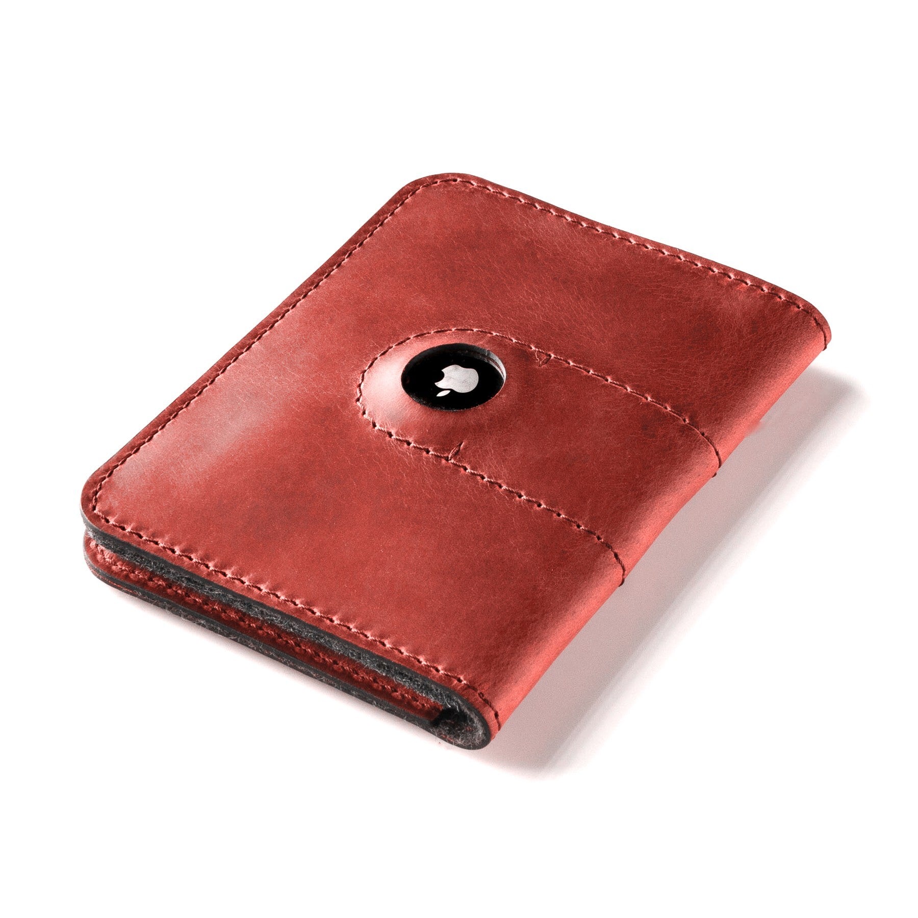 Crazy Horse Craft Wallets & Card Holders Veg-Tanned Leather AirTag Passport Wallet Classic Brown