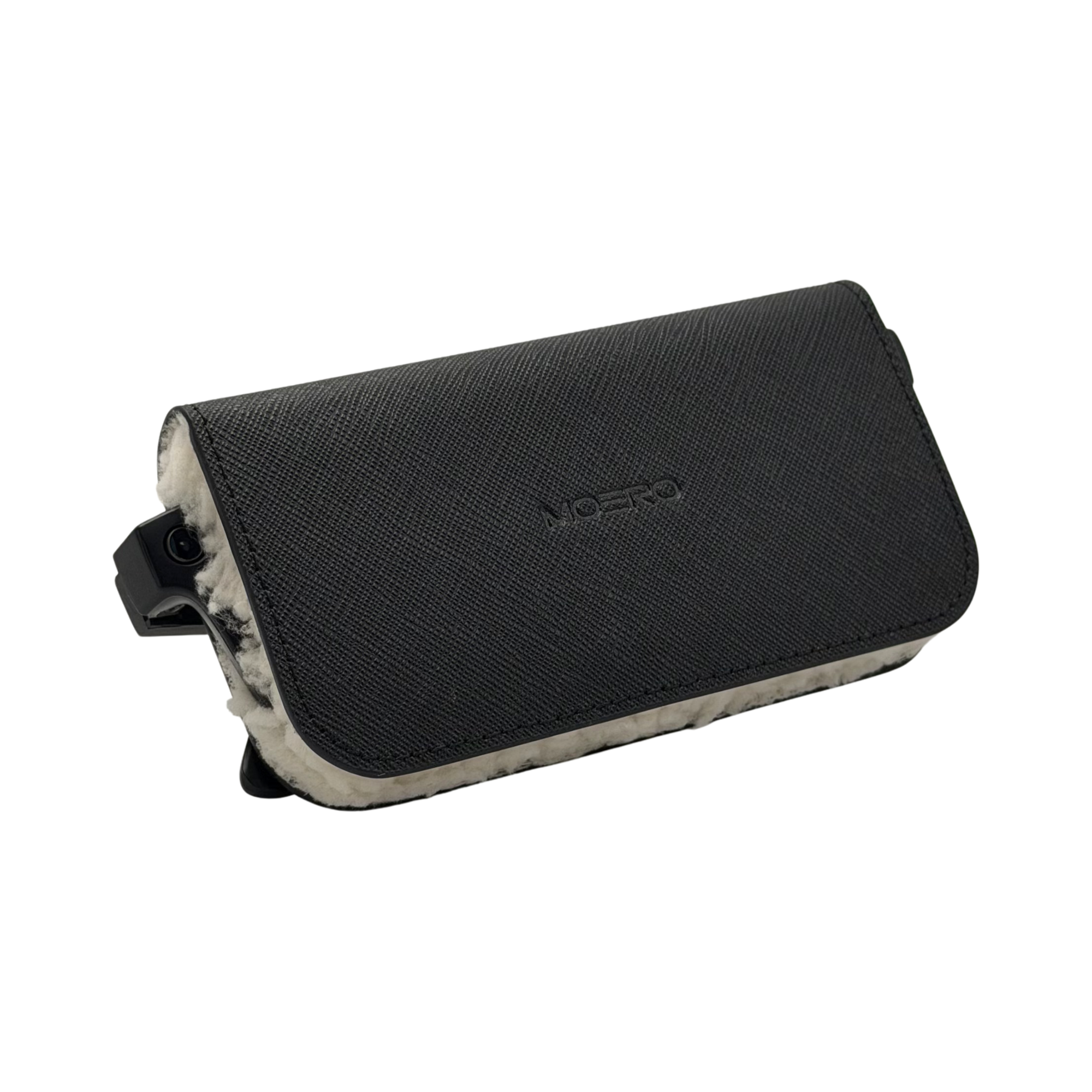 Moero Vision Air portaocchiali Black in pelle Saffiano magnetico
