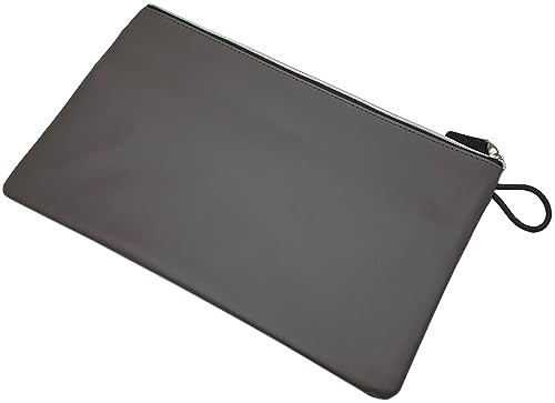 myledershop Banktaschen portafoglio grande grigio a 3 scomparti