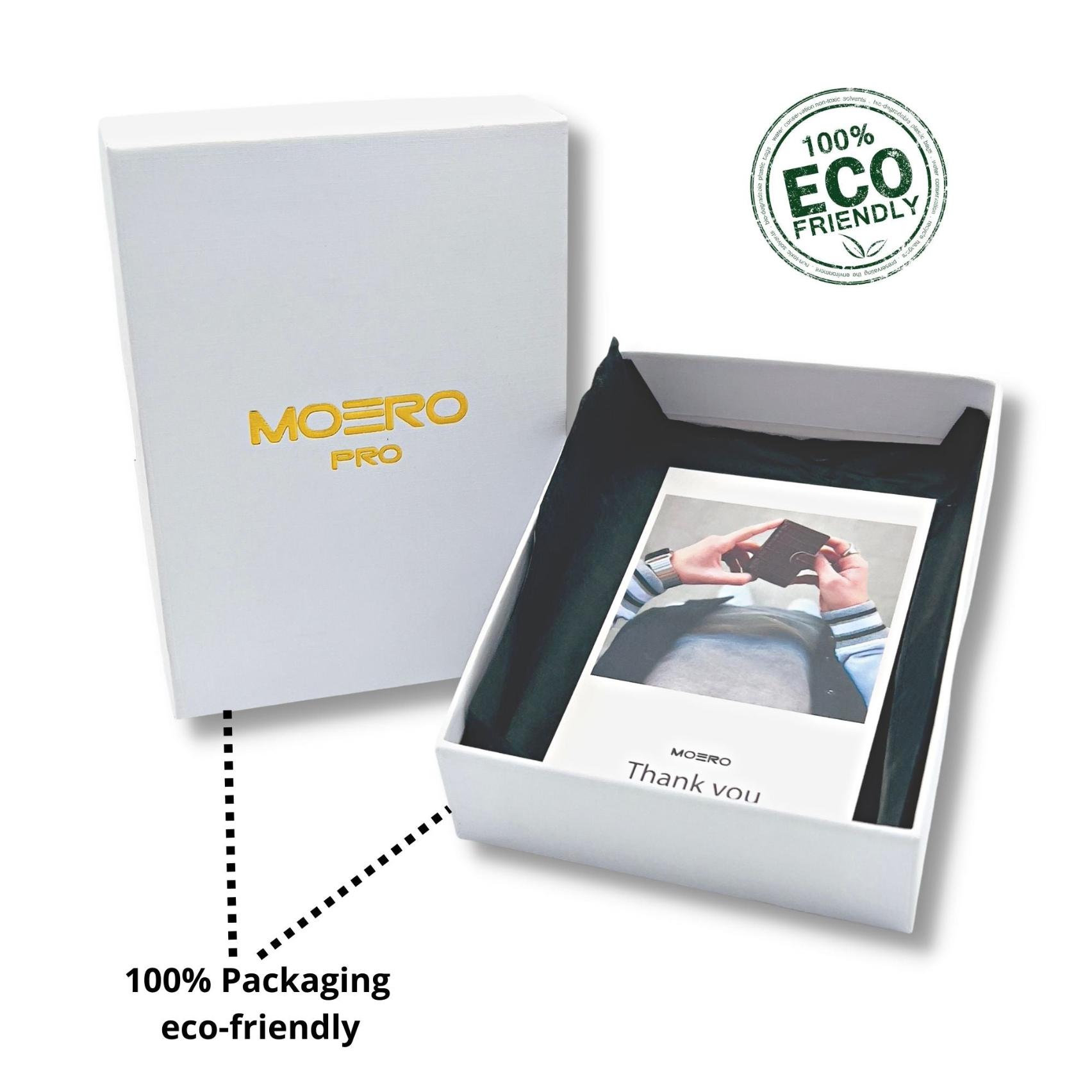Moero Linea PRO PRO Zip Saffiano portafoglio Blu Shock con portamonete