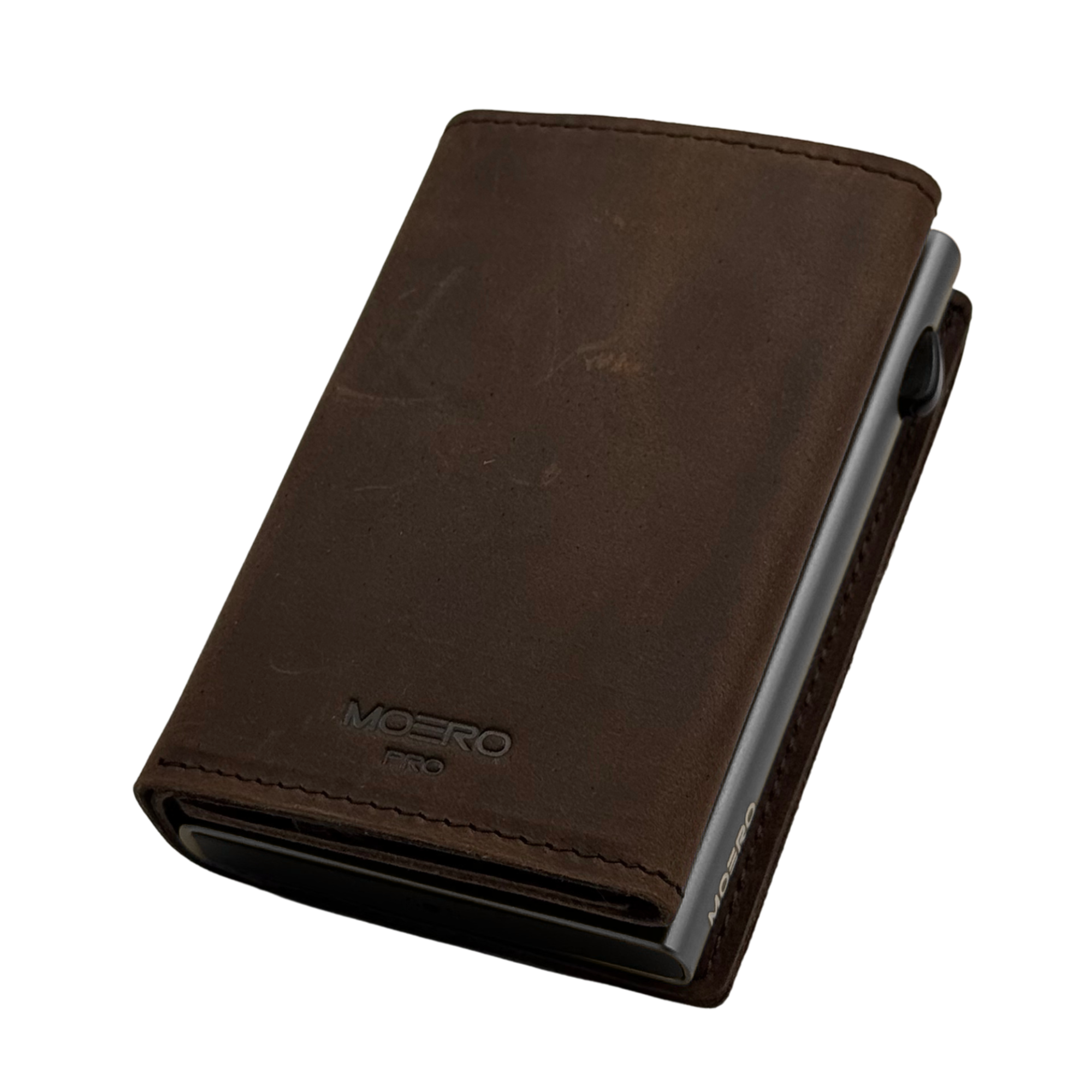 Moero Linea PRO PRO PLUS Zip portafoglio Cioccolato RFID