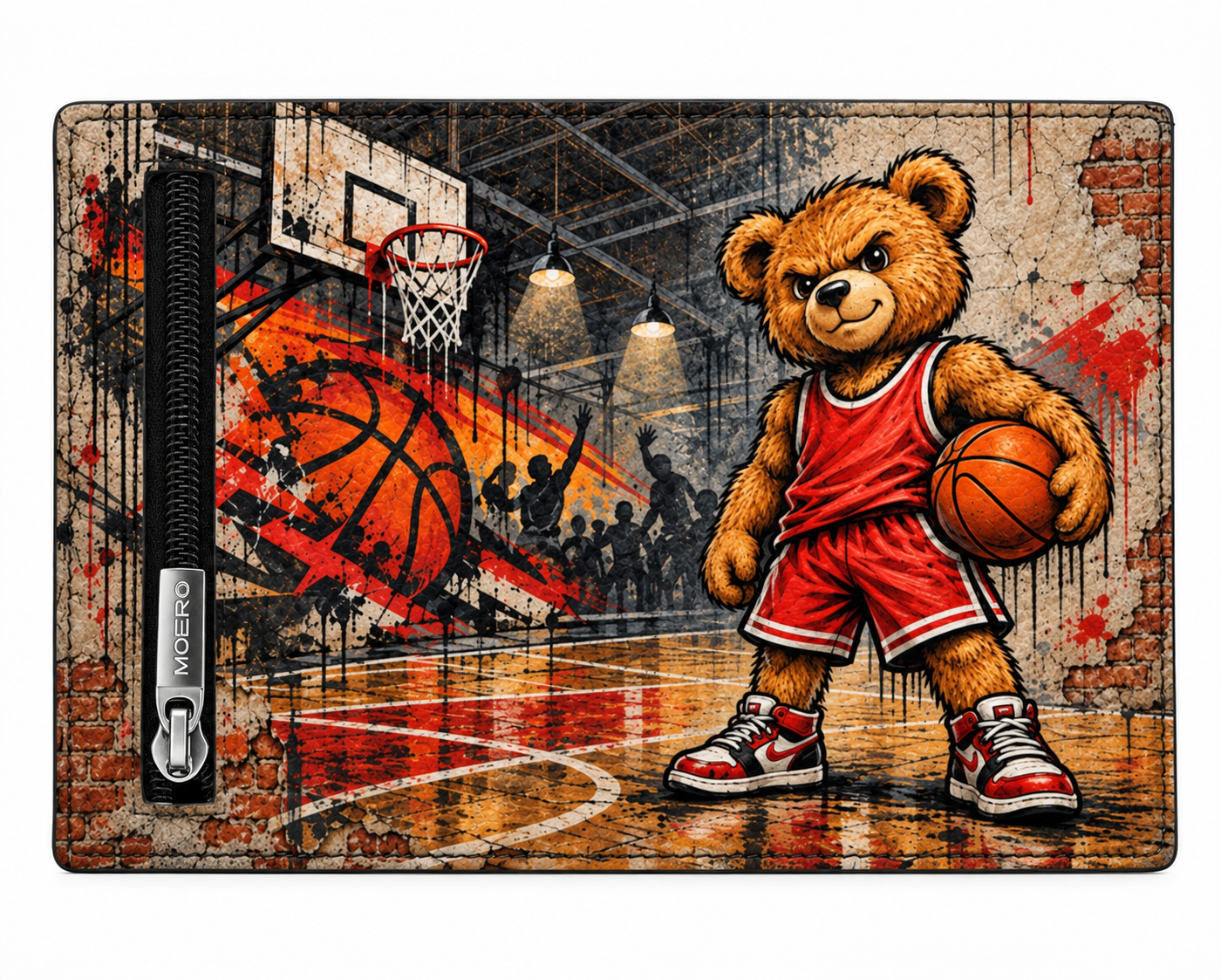 Moero Edizioni Speciali Teddy Basket portafoglio con portamonete zip