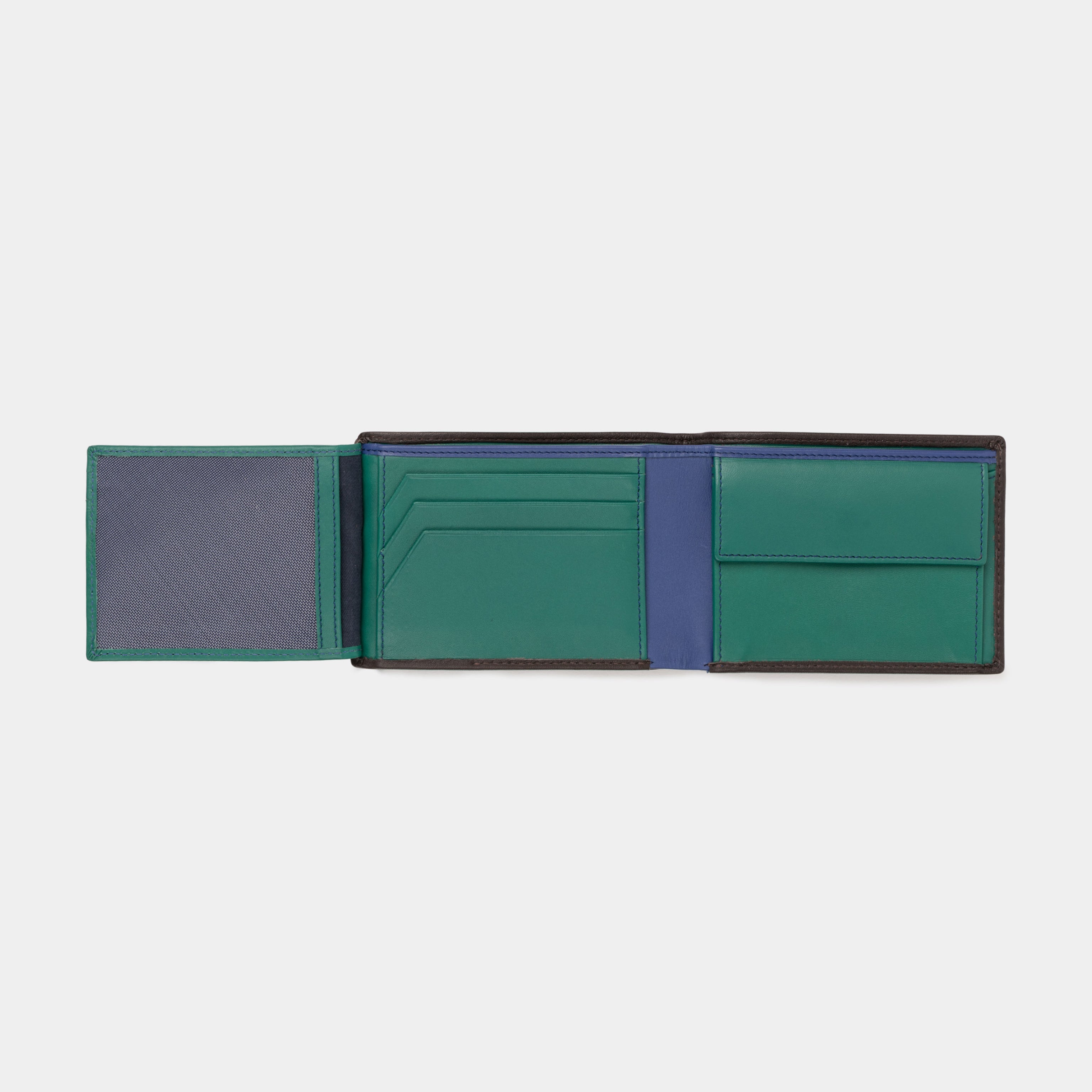 Miguel Bellido Carteras Hamburgo portafoglio Marrone scuro con portamonete RFID