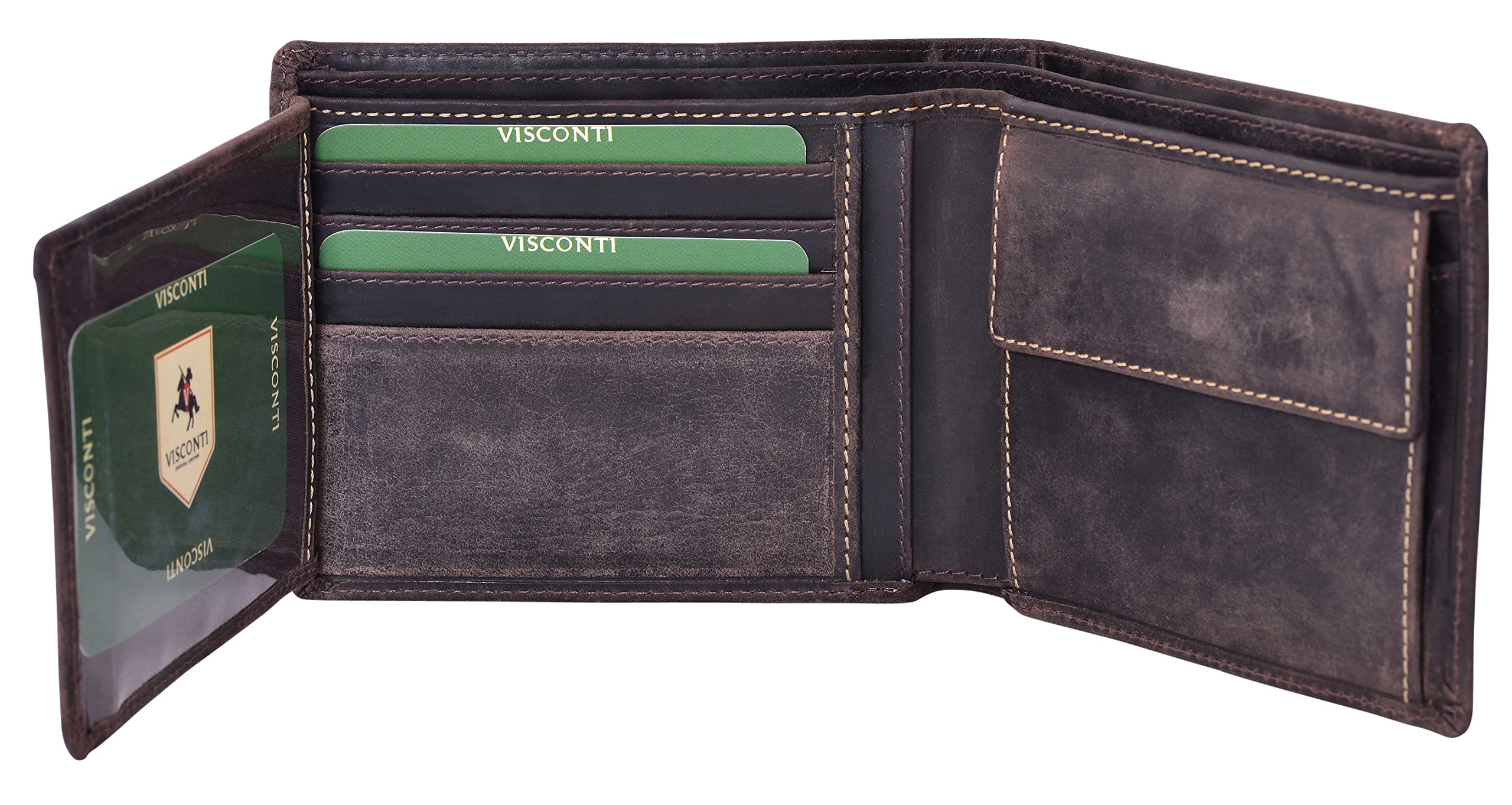 Visconti Hunters Wallets 701 portafoglio uomo olio marrone RFID